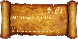 Várhegyi Csilla névjegykártya